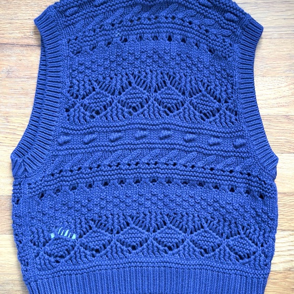 Madewell Deep Blue Knit Sweater Vest - Picture 2 of 4